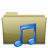 Brown Folder Music Icon 48x48 png